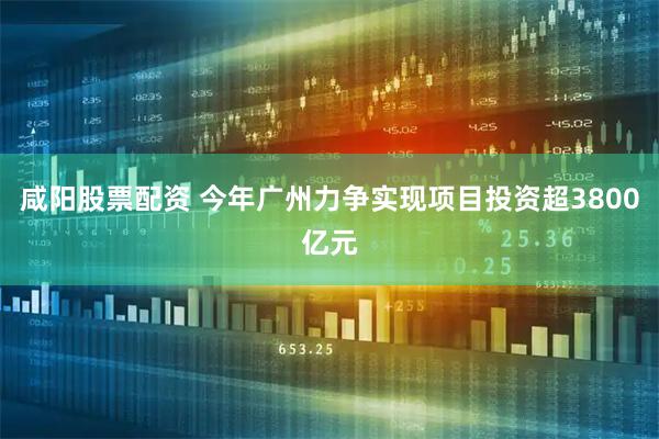 咸阳股票配资 今年广州力争实现项目投资超3800亿元