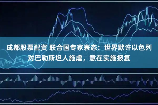 成都股票配资 联合国专家表态：世界默许以色列对巴勒斯坦人施虐，意在实施报复